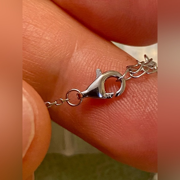 Sterling Silver & Lab-Diamond (Moissanite) necklace - Picture 6 of 6